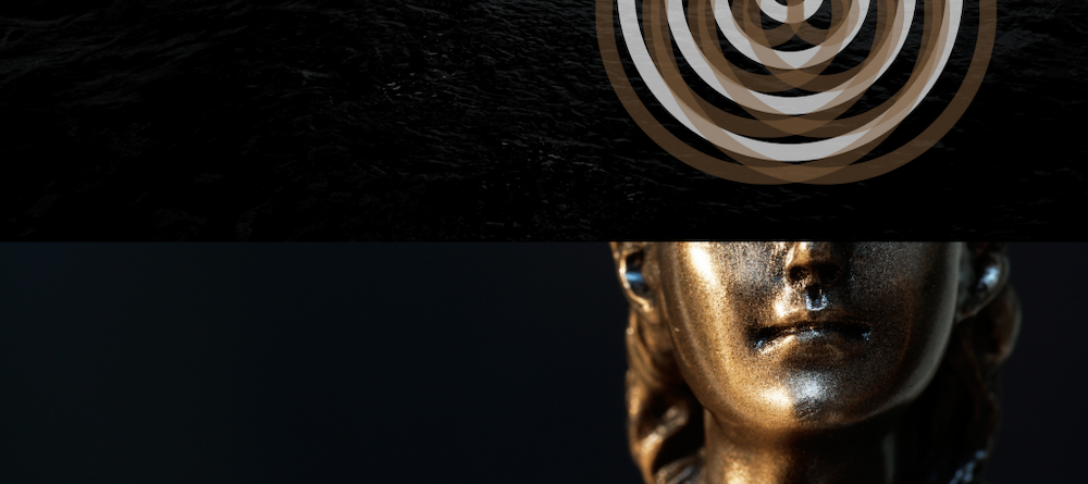 Half picture if black water and half picture is the lady justice image at the bottom of the screen for theatre show Terror, theatre tickets coming soon